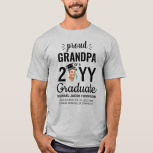 Graduate Photo Graduation Class Year Proud Grandpa T-Shirt
