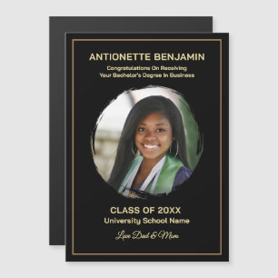 Graduate Photo Graduation Congrats Magnet Card