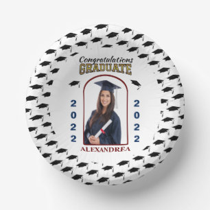 Graduate Photo Graduation Congratulations Custom Paper Plate