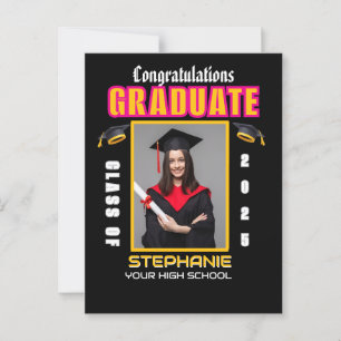 Graduate Photo Graduation Congratulations Custom Postcard