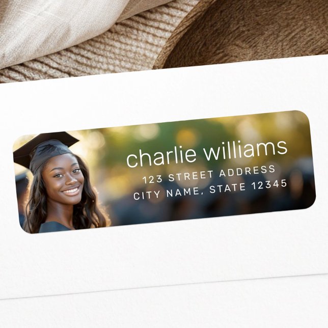 Graduate photo graduation return address (Graduate photo graduation return address label)