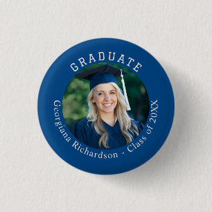 Graduate Photo Name Class Year Graduation Keepsake 1 Inch Round Button