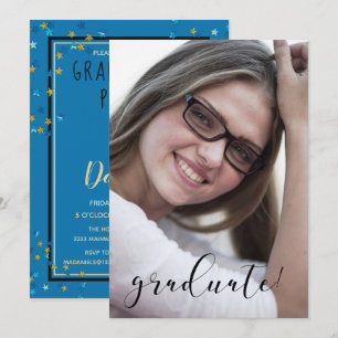Graduate Photo Party Invitation Announcement Card