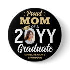 Graduate Photo Proud Mom Elegant Black and Gold