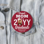 Graduate Photo Proud Mom Modern Red and White