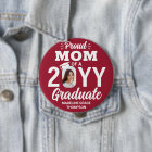 Graduate Photo Proud Mom Modern Red and White