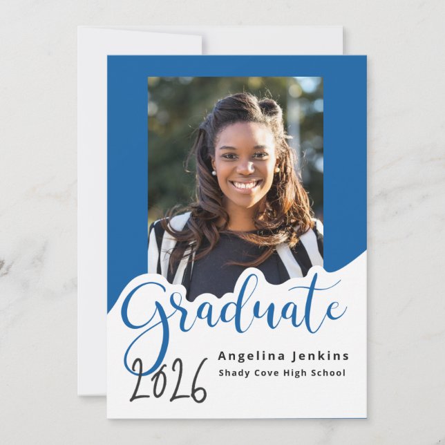 Graduate Photo Royal Blue 2022 Announcement (Front)