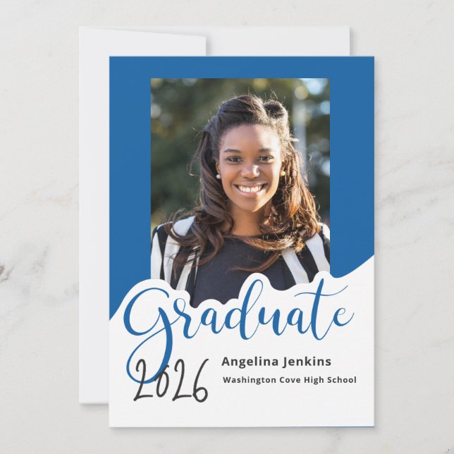 Graduate Photo Royal Blue 2025 Announcement (Front)