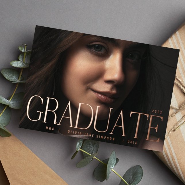 GRADUATE | Pressed ROSE GOLD Photo Announcement (Creator Uploaded)