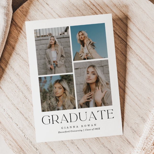 Graduate Prestige Graduation Photo Announcement (Graduate Prestige Graduation Photo Announcement | Green Accent)