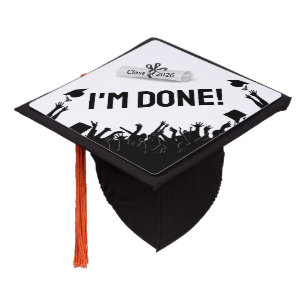 Graduate Quote with 2025 Diploma  Graduation Cap Topper