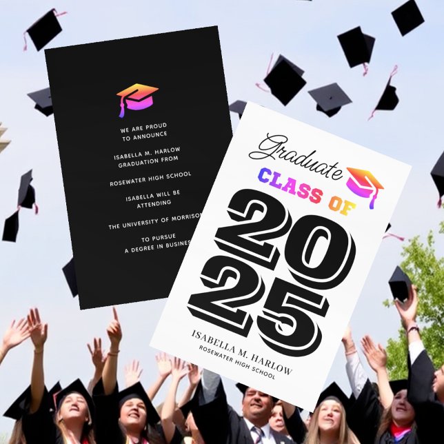 Graduate Rainbow Graduation Announcement (Creator Uploaded)