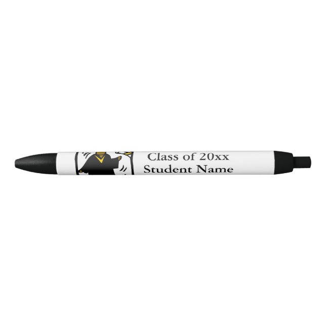 Graduate Receiving Diploma Graduation Blue Ink Pen (Front)
