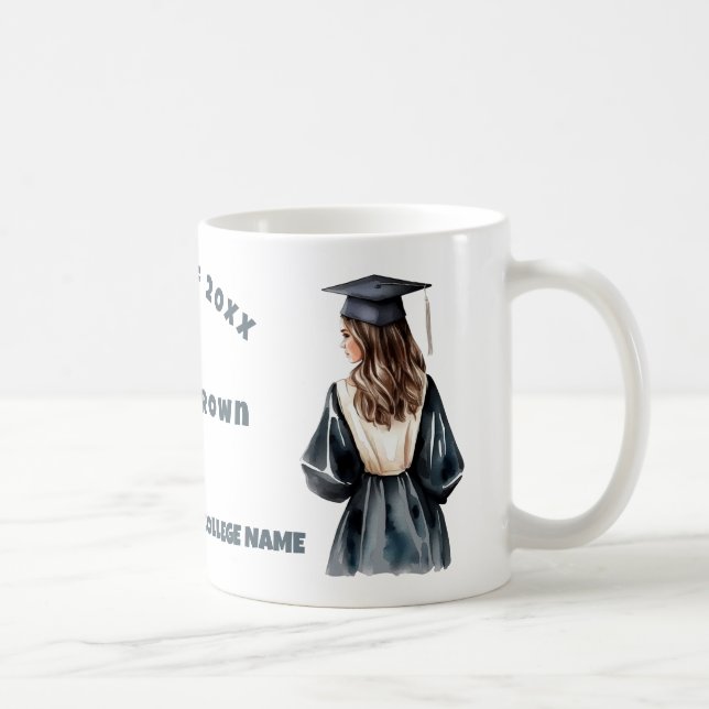 Graduate school college university Beautiful girl Coffee Mug (Right)
