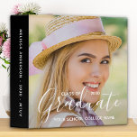 Graduate Scrapbook Photo Album Graduation  Binder<br><div class="desc">Celebrate your graduate and give a special personalized gift with this custom photo graduation photo album scrapbook. This unique graduate photo album binder will be a treasured keepsake. Customize with your favourite senior or college photos, front and back , and personalize with graduating year, high school or college, and name....</div>