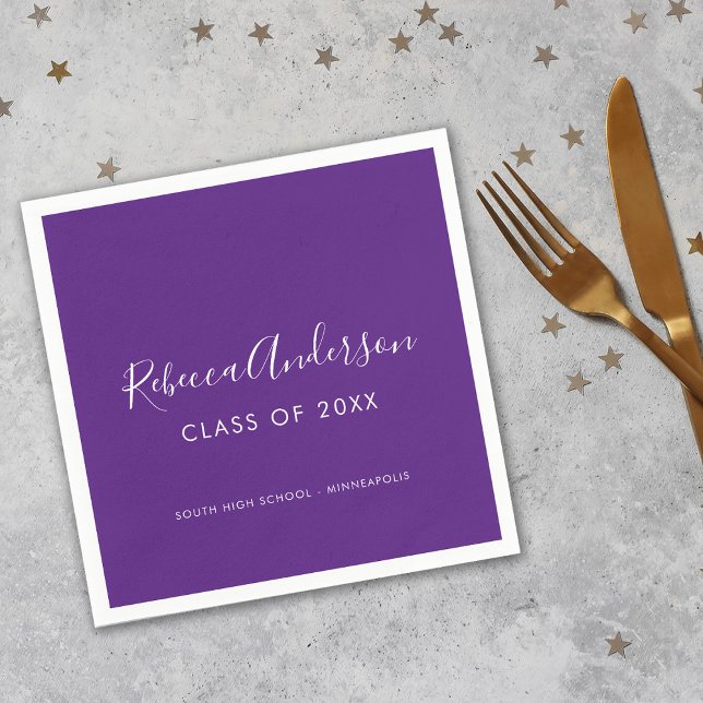 Graduate Scrip Class of 2025 Graduation Party Napkin (Creator Uploaded)