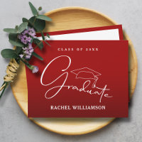 Graduate Script Cardinal Red Thank You