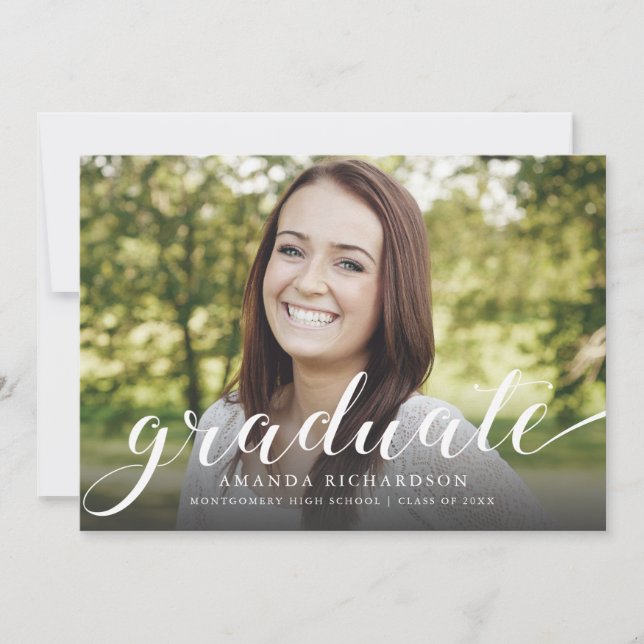 Graduate Script, Graduation announcement (Front)