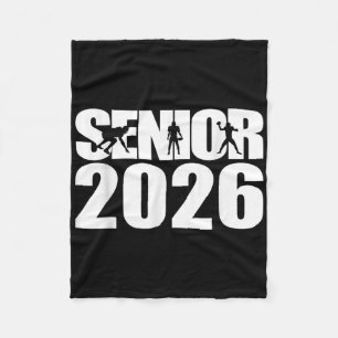 Graduate Senior Cl Of 2026 Graduation American Foo Fleece Blanket