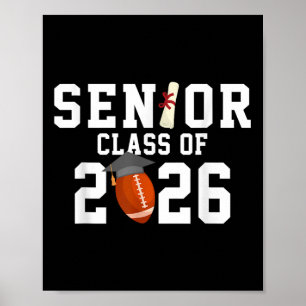 Graduate Senior Cl Of 2026 Graduation American Foo Poster