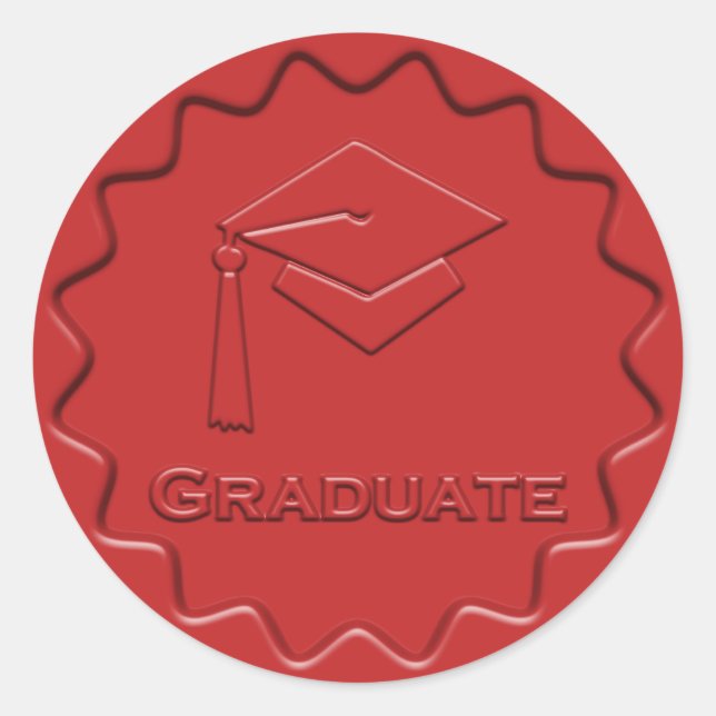 Graduate Sign Red Wax Seal (Front)