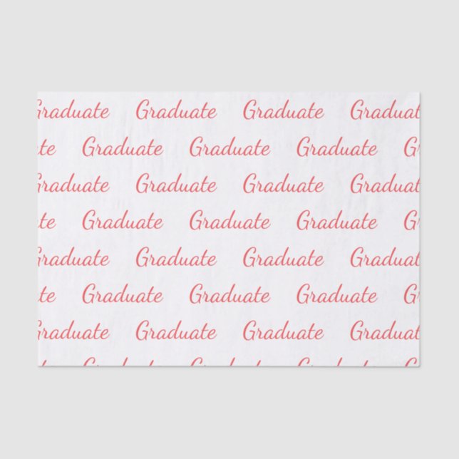Graduate Simple Modern Graduation Tissue Paper (Front)