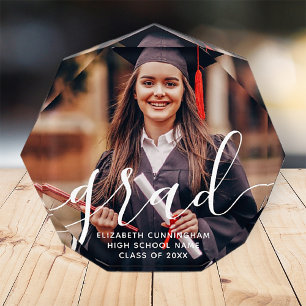 Graduate Simple Modern Script Classic Photo Block