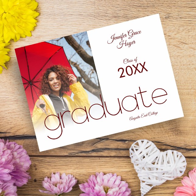 Graduate Simple Photo Modern Typography Script (Creator Uploaded)