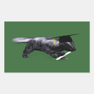 Graduate Skunk Sticker