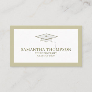 Graduate Student University Graduation Cap Gold  Business Card