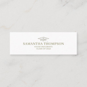 Graduate Student University Graduation Cap Photo Mini Business Card