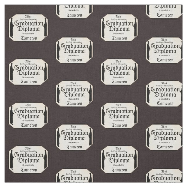 Graduate Students Standing Tall Diploma Fabric (Swatch)