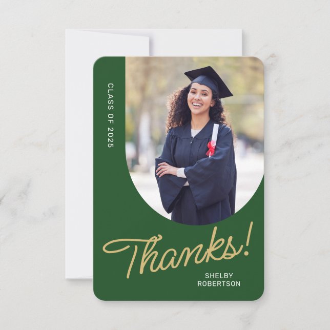 Graduate Thank You Script Arch Photo (Front)