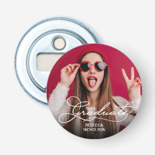 Graduate Typography Photo Simple Bottle Opener