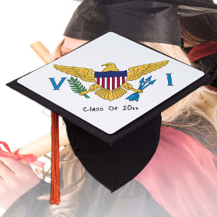 Graduate US Virgin Islands, Student hats, Flag Graduation Cap Topper
