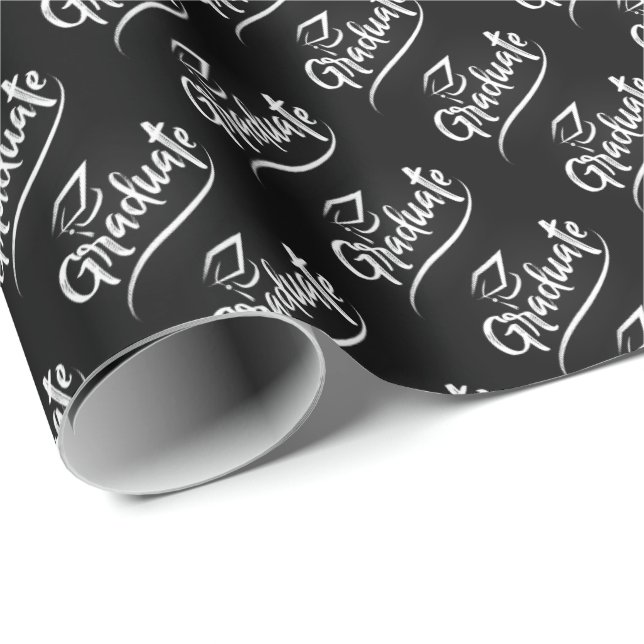 Graduate with Graduation Cap Wrapping Paper (Roll Corner)
