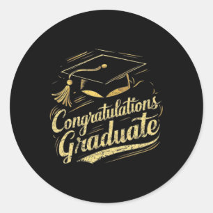Graduate You Did It Cl Of 2024 Graduation  Classic Round Sticker