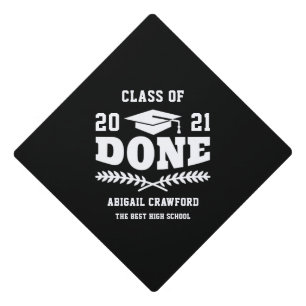 Graduated 2026 Funny Saying Dane Custom Graduation Cap Topper