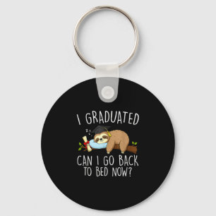 Graduated can go back to bed funny graduation keychain