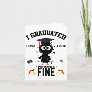 Graduated funny chicken graduation graduate class card