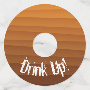 Graduated Gold to Brown Wine Glass Markers Tag