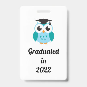 Graduated in 2022 cute owl badge