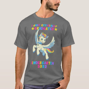 Graduated Kindergarten 2022 Unicorn Rainbow Back t T-Shirt