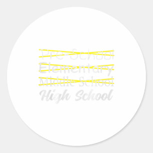 Graduated middle school jr high graduation funny classic round sticker