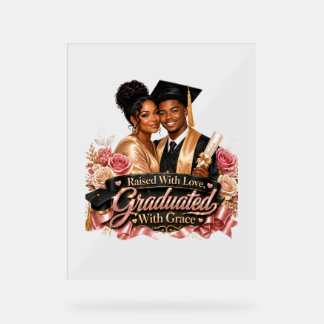  Graduated With Grace Son  Acrylic Sign