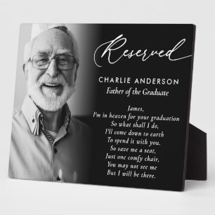Graduate's Father In Heaven For Graduation Photo Plaque