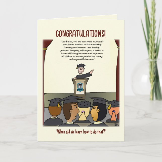 Graduates Greeting Card (Front)