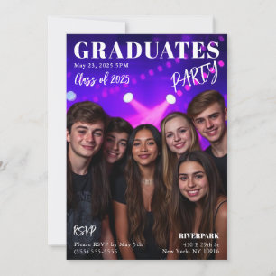 Graduates Magazine Cover  Invitation