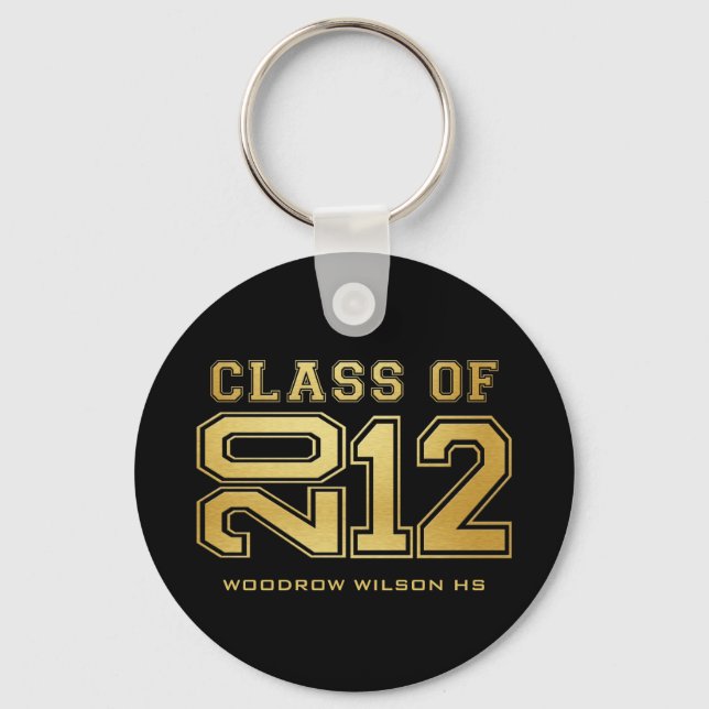 Graduating Class of 2012 Key-Chain (gold) Keychain (Front)