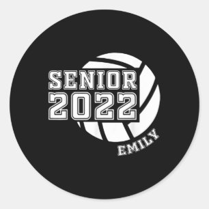 Graduating Class of Senior Volleyball Team Player Classic Round Sticker